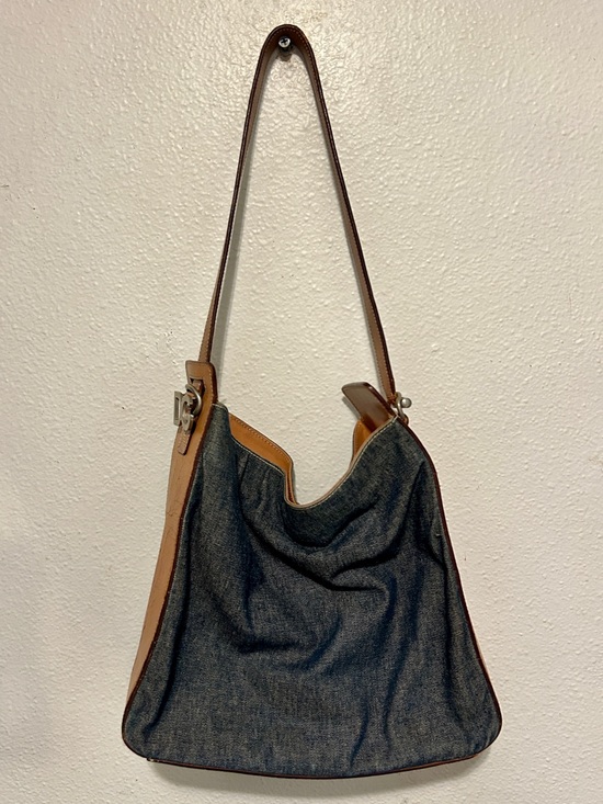 Dolce & Gabbana Handbags - DOLCE & GABBANA Denim & Leather Slouchy Hobo Shoulder Bag VTG Y2K